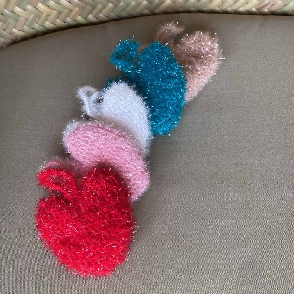 Heart Shape | Korean Crocheted Dish Scrubby | Handmade Kitchen Cloth | Reusable